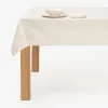 Mantel de algodón beige Vainica 140x140cm