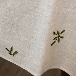 Mantel de lino beige Acebo 150x250cm