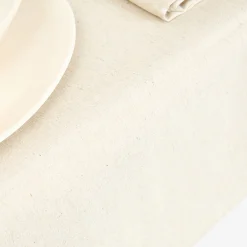 Mantel de lino beige Ador 140x140cm