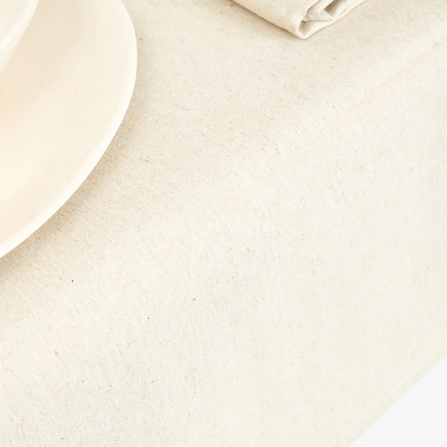 Mantel de lino beige Ador 140x140cm