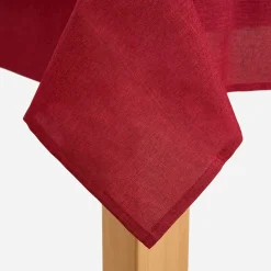 Mantel rojo bordado Pueblo 150x250cm