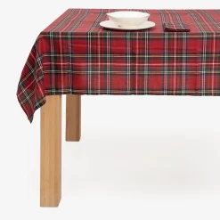 Mantel rojo Tartán 150x250cm