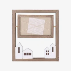 Marco de fotos de madera Casas 22x25cm