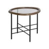 Mesa auxiliar de madera y metal 61x50x53cm