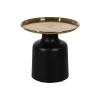 Mesa auxiliar de metal negra y dorada Ø50x47,50cm