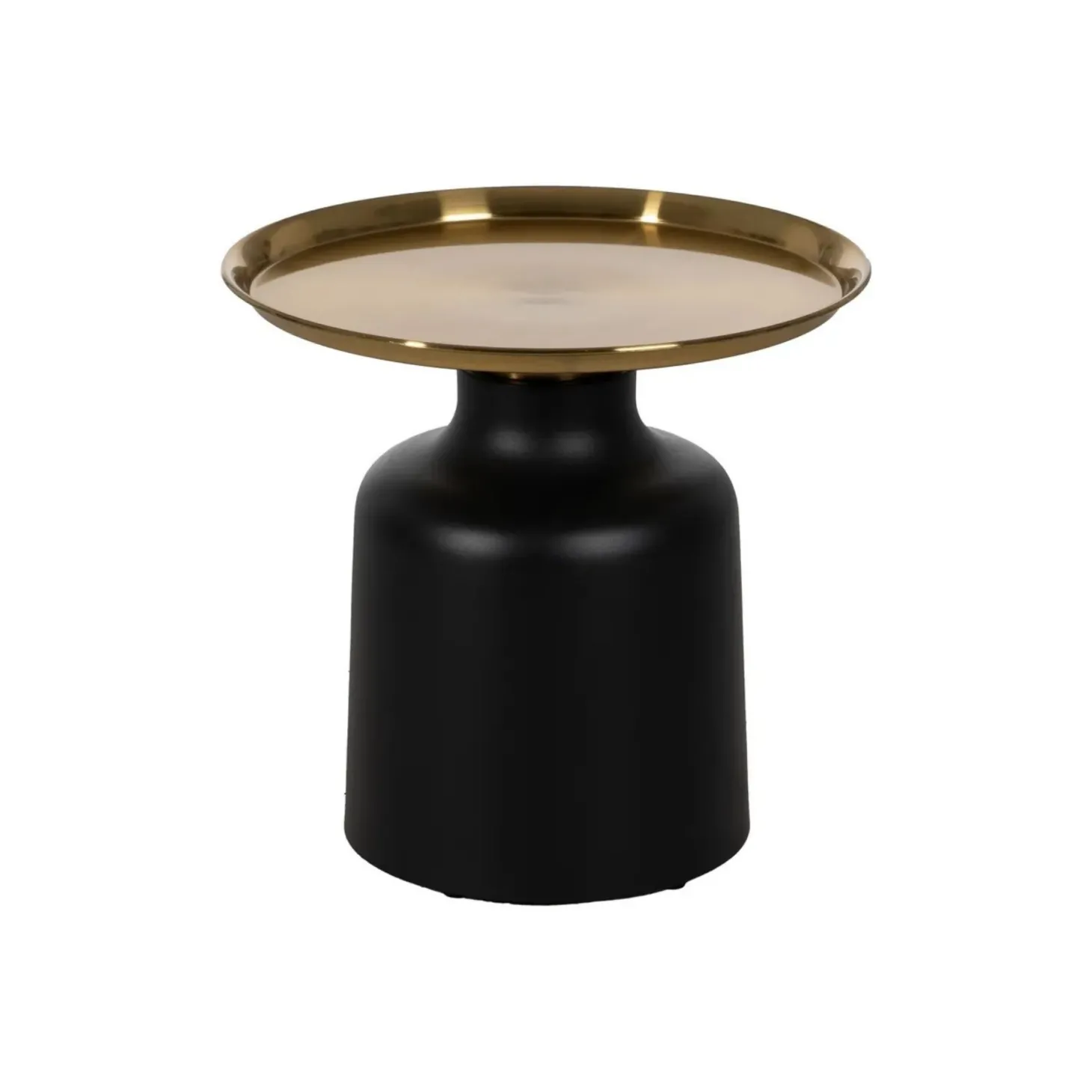 Mesa auxiliar de metal negra y dorada Ø50x47,50cm