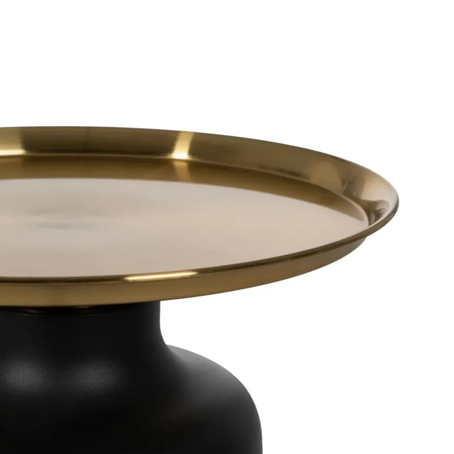 Mesa auxiliar de metal negra y dorada Ø50x47,50cm