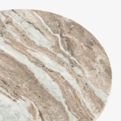 Mesa auxiliar de mármol beige Kern Ø35x58cm Clau&Chloe