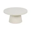Mesa de centro de fibra de magnesio blanca Milo Ø80x38cm