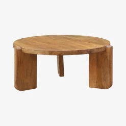 Mesa de centro de madera de mango Polanco Ø80x35cm Clau&Chloe