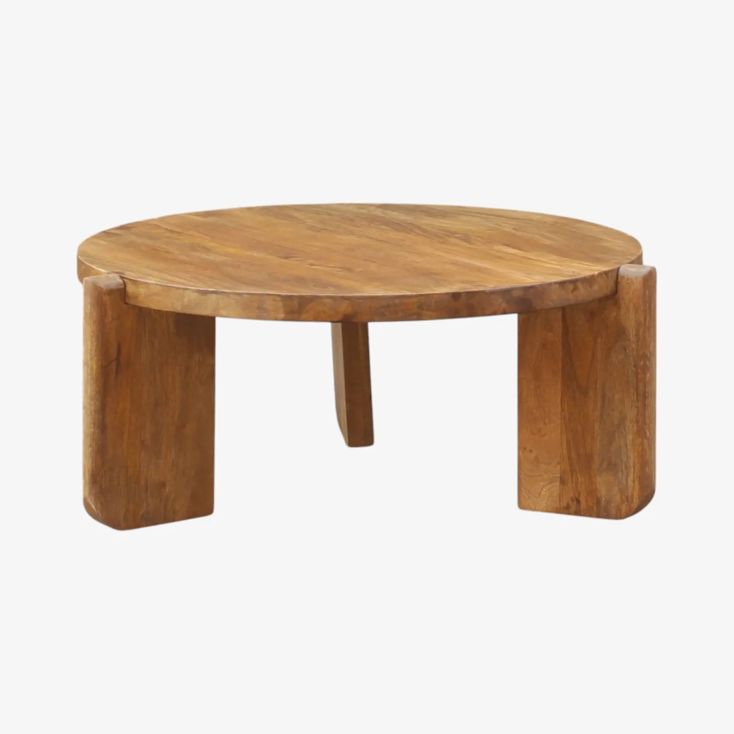 Mesa de centro de madera de mango Polanco Ø80x35cm Clau&Chloe