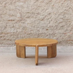 Mesa de centro de madera de mango Polanco Ø80x35cm Clau&Chloe