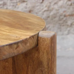 Mesa de centro de madera de mango Polanco Ø80x35cm Clau&Chloe