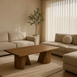 Mesa de centro de madera de mango Viena 120x65x46cm Clau&Chloe