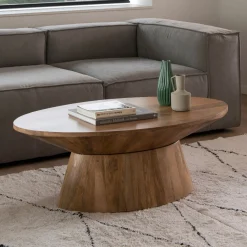 Mesa de centro de madera de mango Sidney 120x68x41cm Clau&Chloe