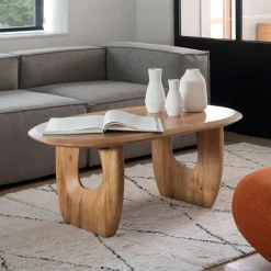 Mesa de centro de madera de mango Aero 120x70x48cm Clau&Chloe