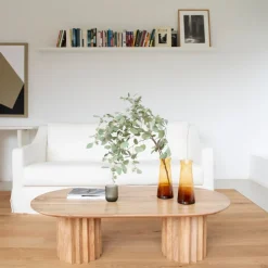 Mesa de centro de madera de acacia Mumbai 120x63x35cm Clau&Chloe