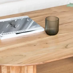 Mesa de centro de madera de acacia Mumbai 120x63x35cm Clau&Chloe