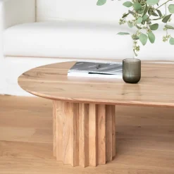Mesa de centro de madera de acacia Mumbai 120x63x35cm Clau&Chloe