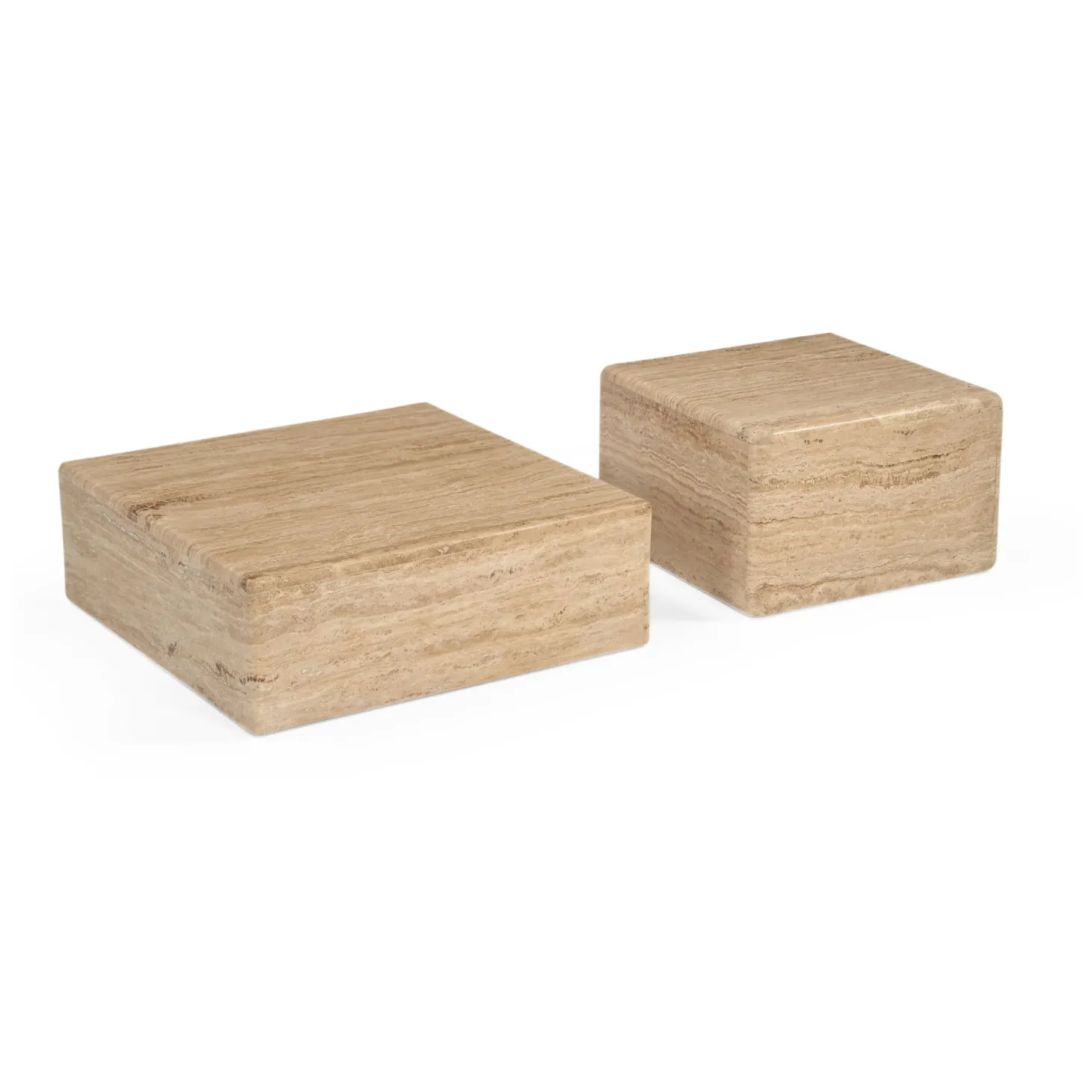Mesa de centro de mármol Travertine 54x54x19cm Clau&Chloe