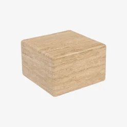 Mesa de centro de mármol Travertine 39x39x25cm Clau&Chloe