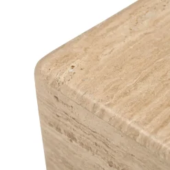Mesa de centro de mármol Travertine 39x39x25cm Clau&Chloe
