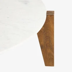 Mesa de centro de mármol y madera Berlín Ø90x45 Clau&Chloe