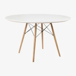 Mesa de comedor de madera blanca Leisure Ø120x75cm