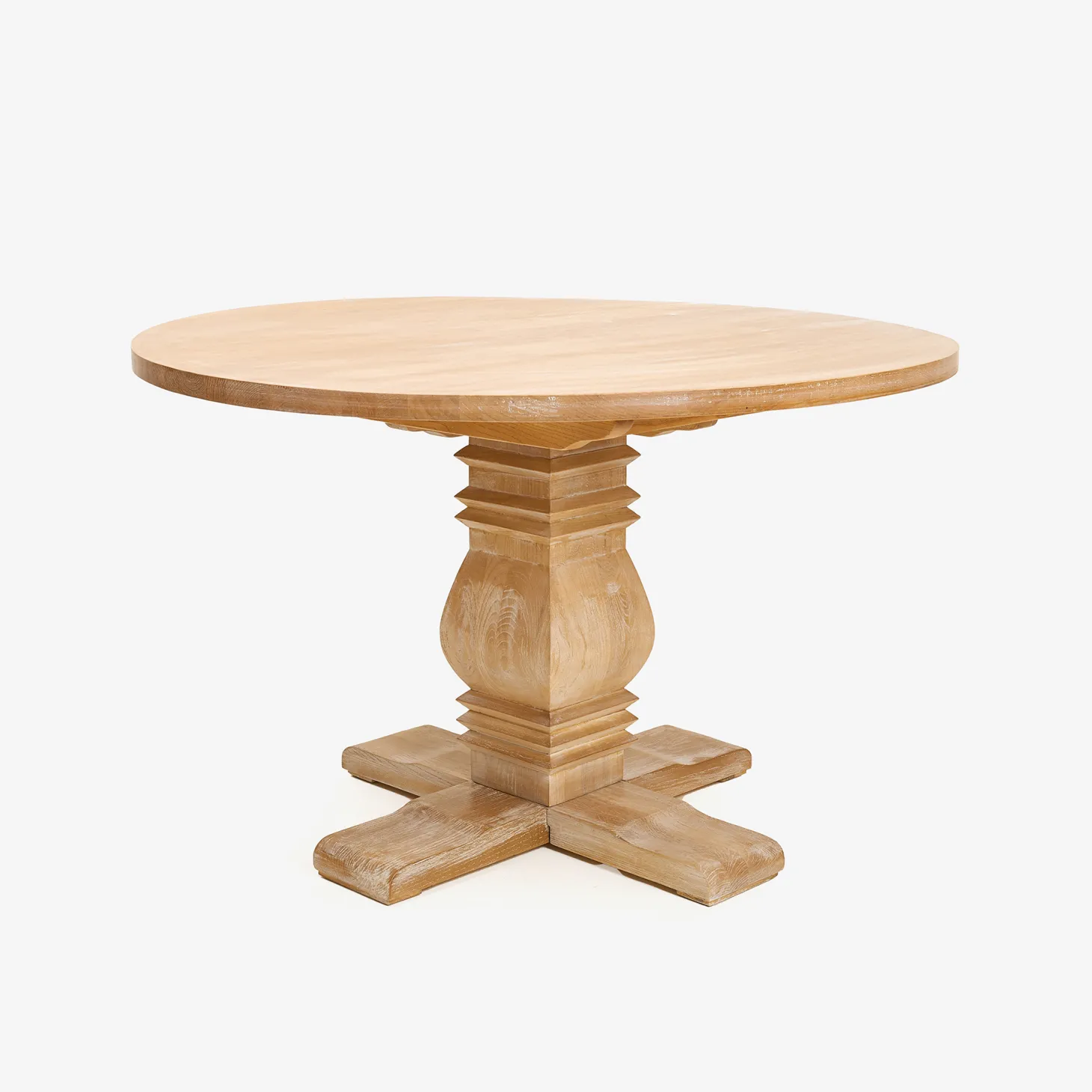 Mesa de comedor de madera de olmo Toulouse Ø120x76cm