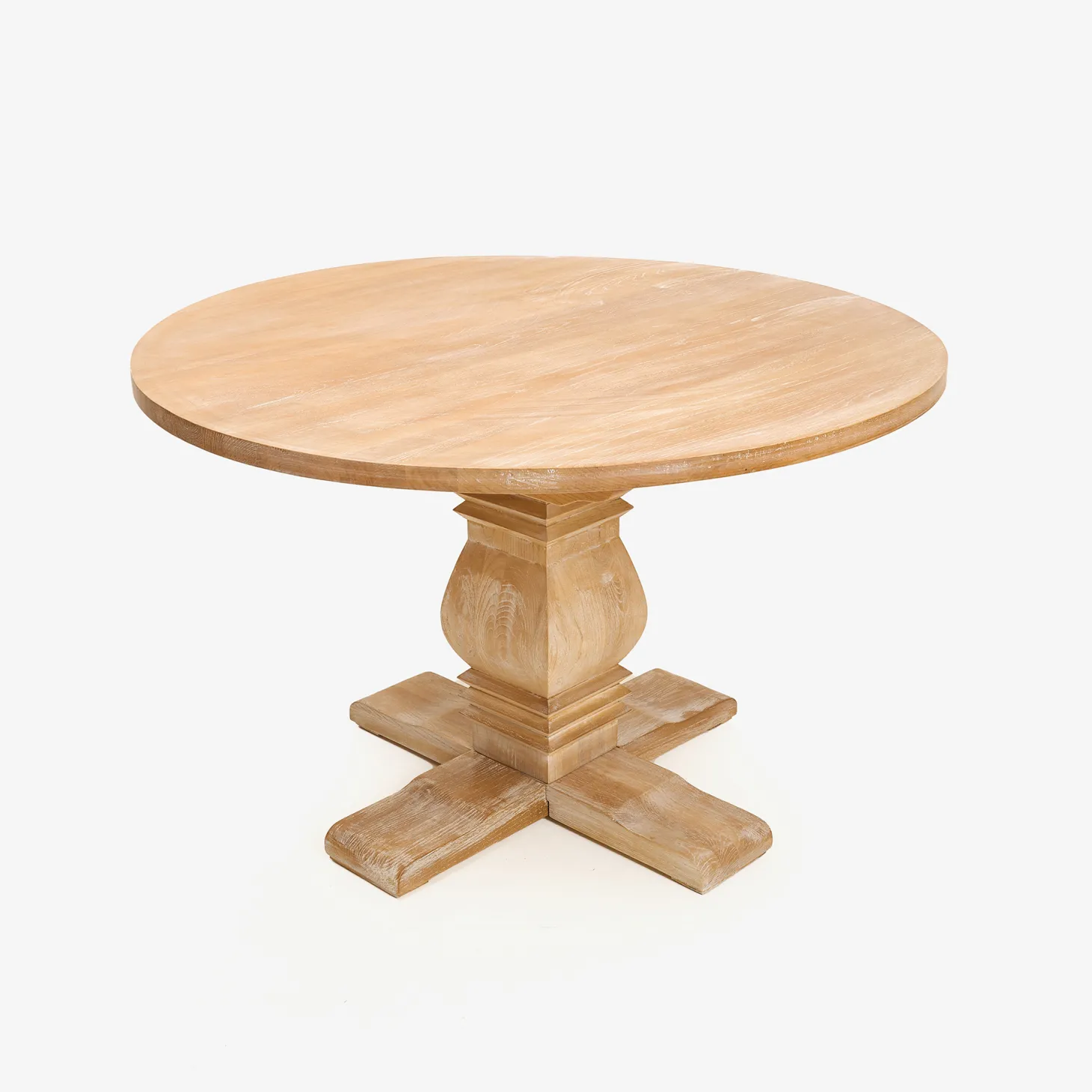 Mesa de comedor de madera de olmo Toulouse Ø120x76cm