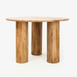 Mesa de comedor de madera de acacia Siba Ø120x77cm Clau&Chloe