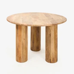 Mesa de comedor de madera de acacia Siba Ø120x77cm Clau&Chloe