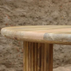 Mesa de comedor de madera de mango Singapur Ø120x76cm Clau&Chloe