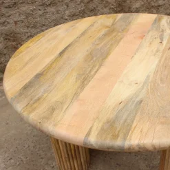 Mesa de comedor de madera de mango Singapur Ø120x76cm Clau&Chloe