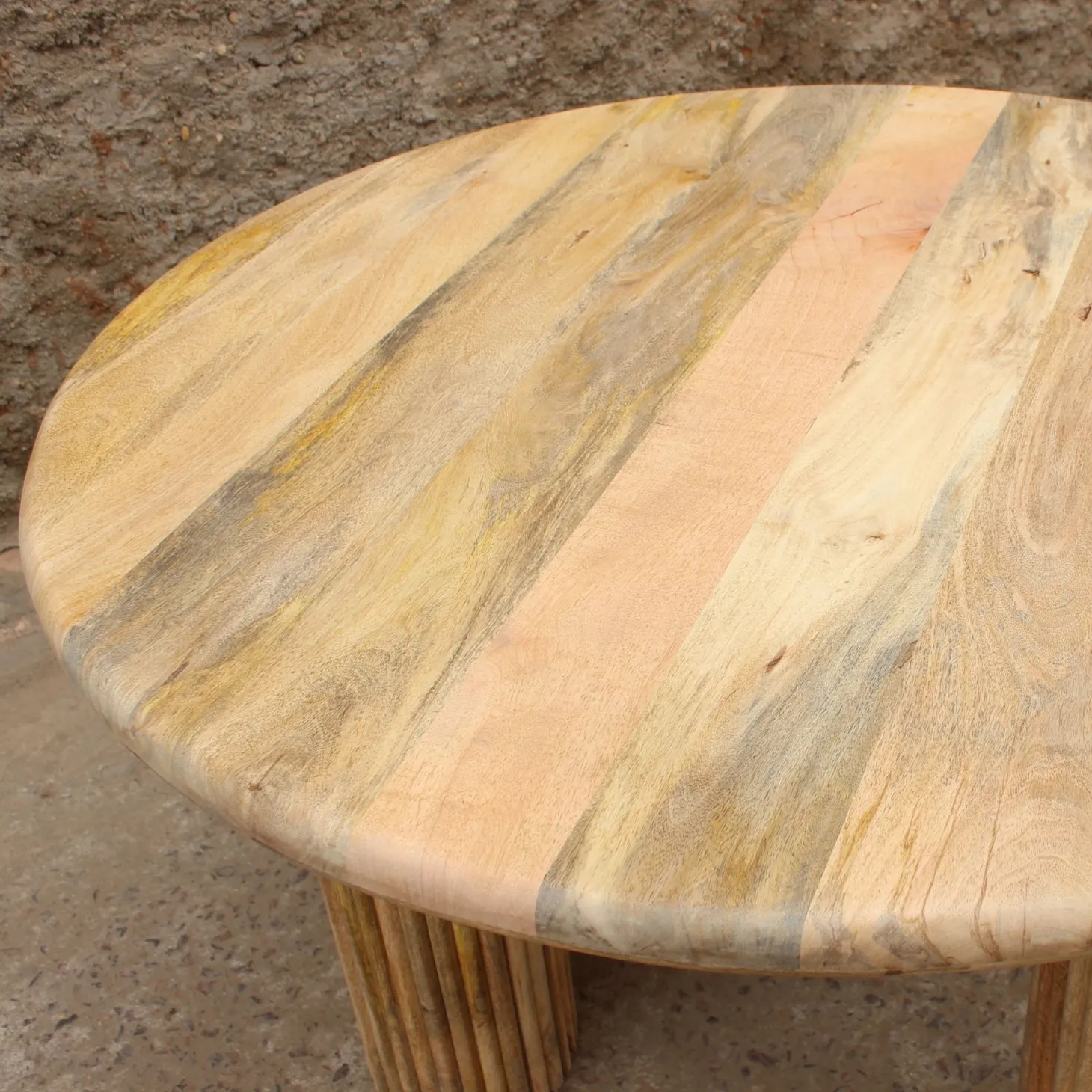 Mesa de comedor de madera de mango Singapur Ø120x76cm Clau&Chloe