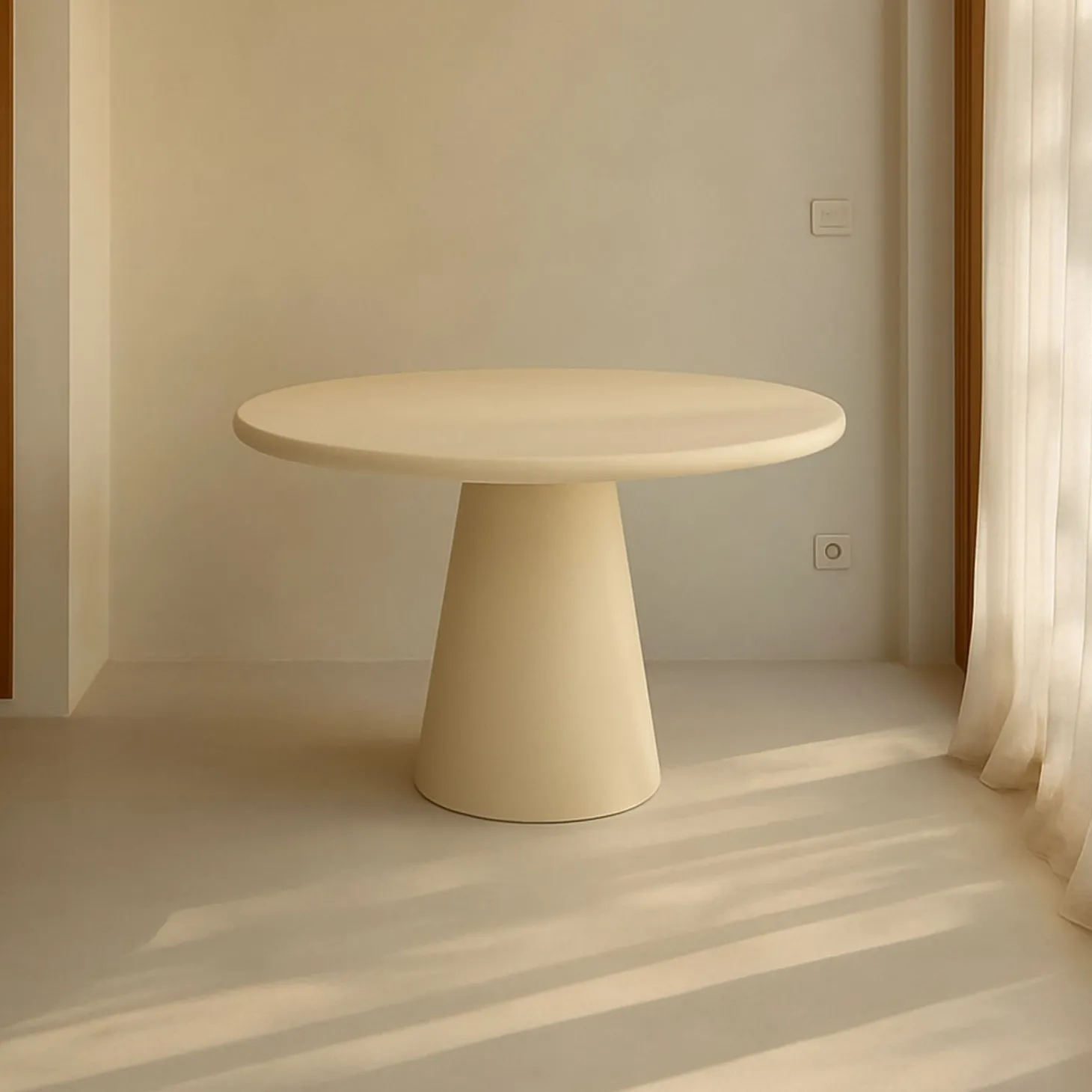 Mesa de comedor de microcemento Kurli Ø120x75cm Clau&Chloe