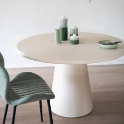 Mesa de comedor de microcemento Kurli Ø120x75cm Clau&Chloe