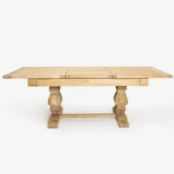 Mesa de comedor extensible de madera de olmo reciclada Toulouse 160/220x80x76cm