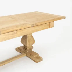 Mesa de comedor extensible de madera de olmo reciclada Toulouse 160/220x80x76cm