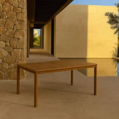 Mesa de jardín de madera de acacia Cervino 210x100x77cm