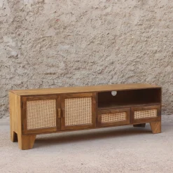 Mueble de televisión de madera de mango Merlín 175x45x57cm Clau&Chloe