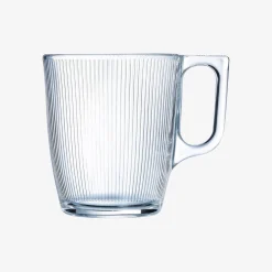 Mug de vidrio transparente Stria 25cl