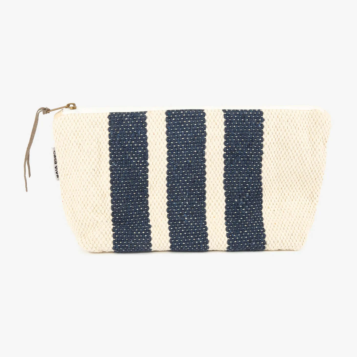 Neceser de algodón rayas azules Niza 32x19cm
