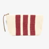 Neceser de algodón rayas rojas Niza 32x19cm