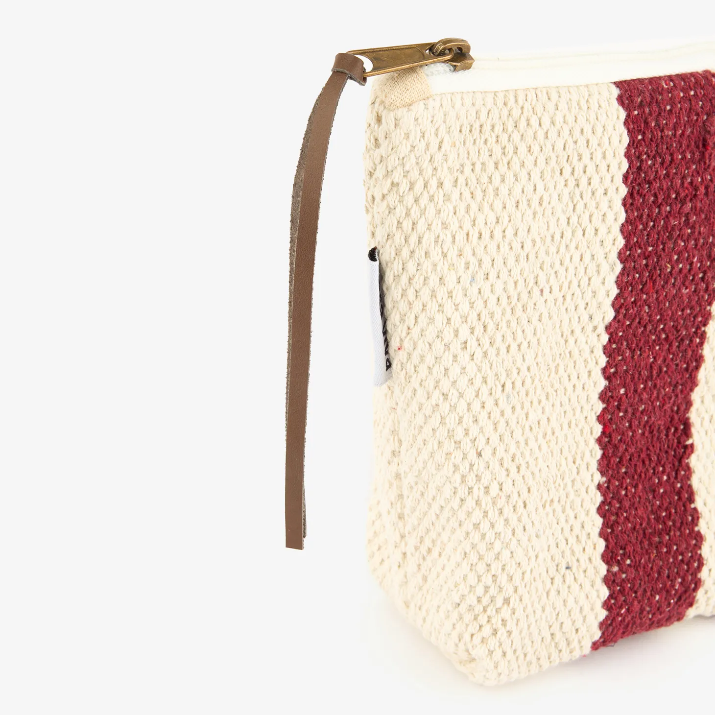 Neceser de algodón rayas rojas Niza 32x19cm