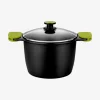 Olla con tapa de aluminio fundido antiadherente apta para inducción Foodie Ø20cm - BRA