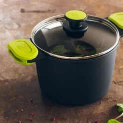 Olla con tapa de aluminio fundido antiadherente apta para inducción Foodie Ø20cm - BRA