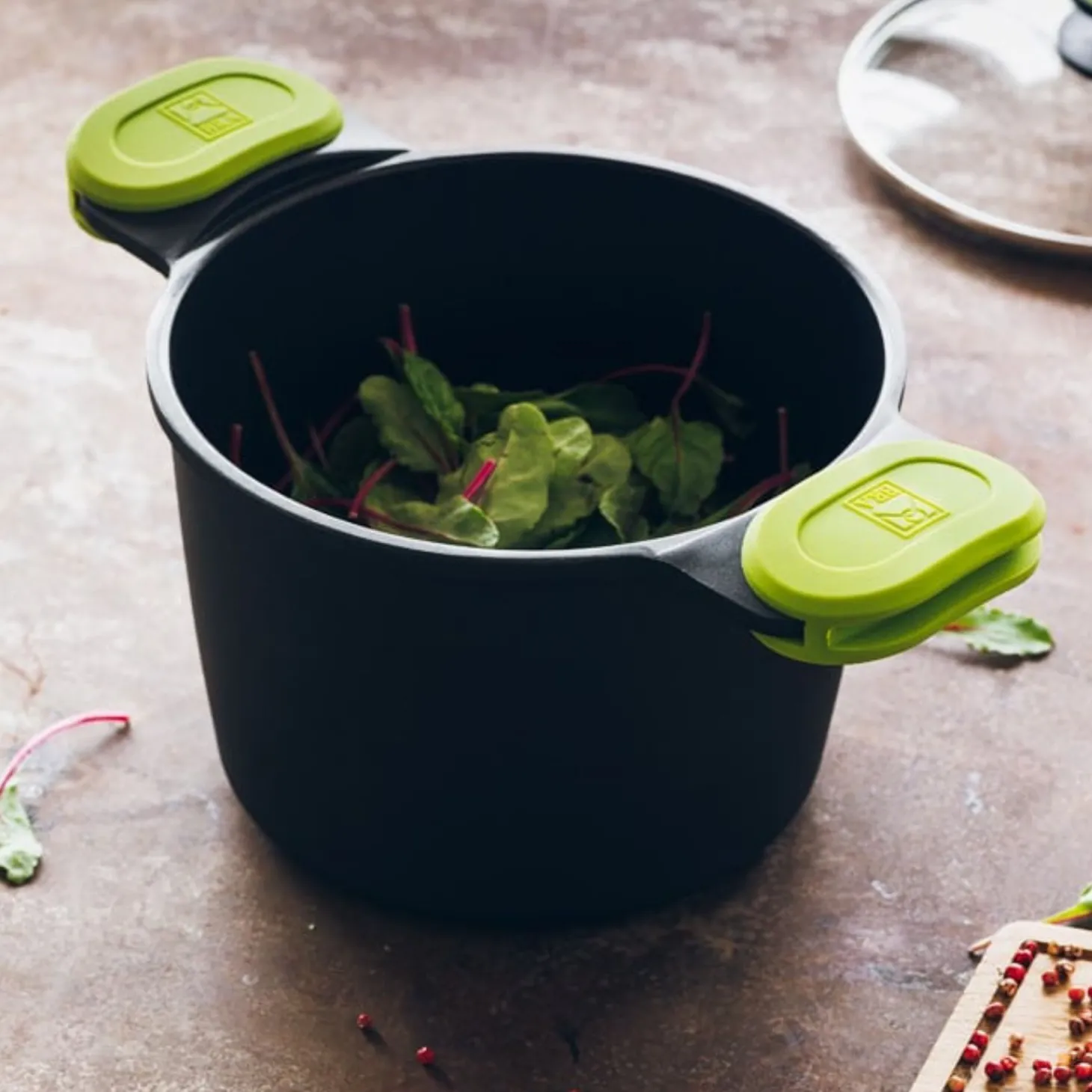 Olla con tapa de aluminio fundido antiadherente apta para inducción Foodie Ø20cm - BRA