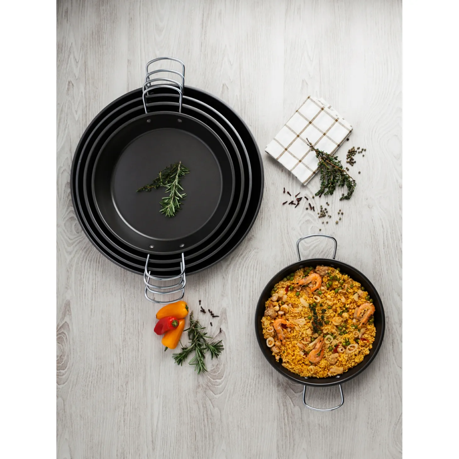 Paellera de acero antiadherente Polat Ø34cm