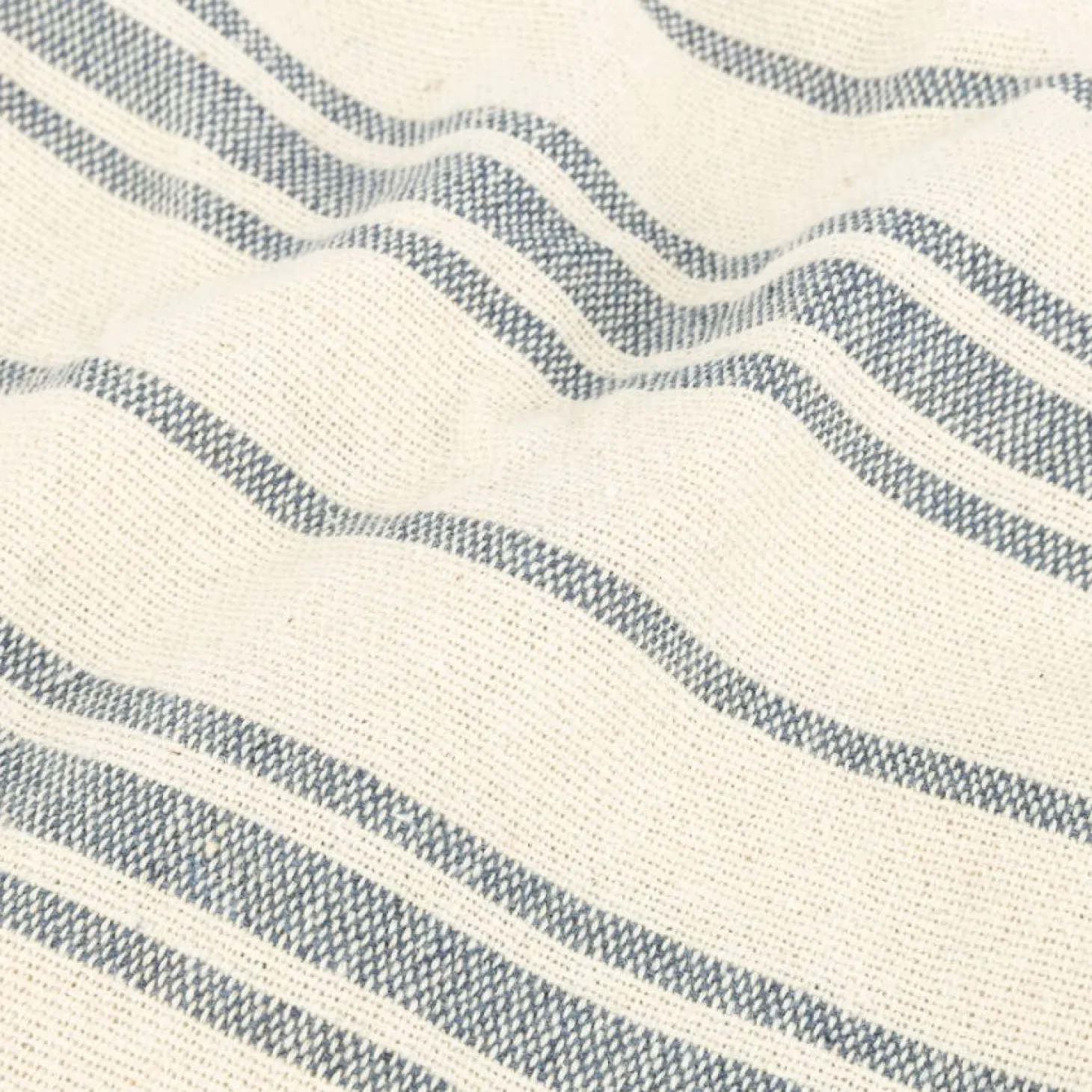 Plaid de algodón con rayas azules Niza 125x15cm
